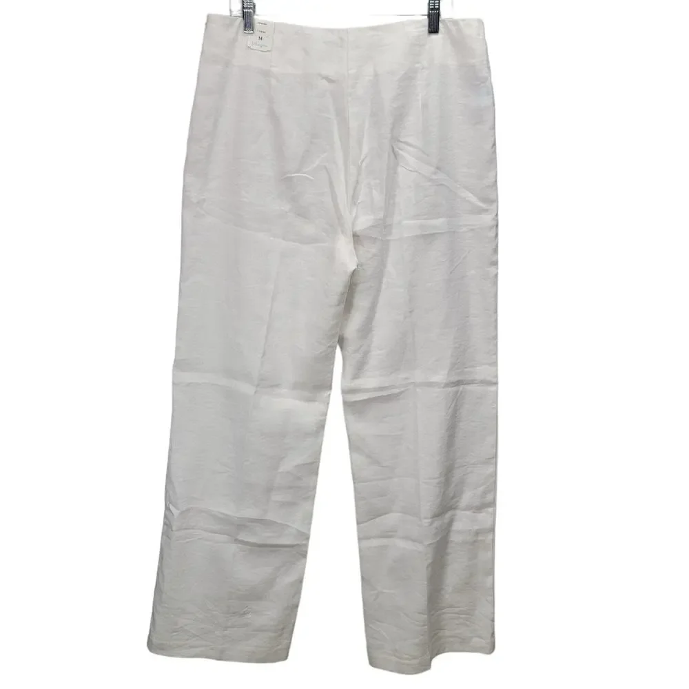J. MCLAUGHLIN CARTER LINEN BLEND PANTS, SIZE 14, NWT $198